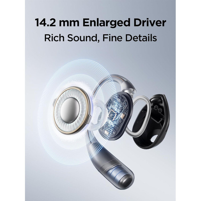 Навушники 1MORE S31 Open Ear Bluetooth 5.3, спортивні, бездротові, ENC мікрофон, 38 годин, IPX5, потужний бас, чорні