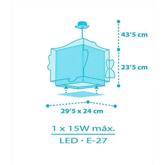 Dalber Lamp Children's Room, Children's Lamp Pendant Light, Hanging Lamp, Ceiling Light Children, Ceiling Lamp Children's Room Little Shark Sharks Animals, Ceiling Lamp Children's Room, 63472, E27