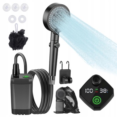 Бездротовий туристичний душ для кемпінгу з насосом та LED-індикатором