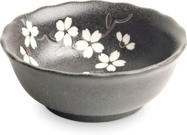 Набір для суші Sushiset SAKURA з порцеляни (Японія) – подарунковий, чорний, 2 тарілки, 2 мисочки, 2 набори паличок