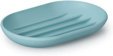 Стильна мильниця овальної форми Umbra Touch з м'яким покриттям для ванної кімнати та кухні, білий колір, 14 x 9 x 2 см