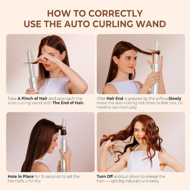 UKLISS 7-в-1 Pro Airstyler: Іонізатор, Фен, Локони, Випрямляч, 1200W, Золотий