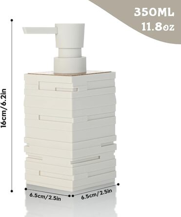 Диспенсер для мила дерев'яний, дозатор для мийного засобу на стільницю для кухні, стильний дозатор для мила в ванну кімнату з помповим механізмом (Бежевий)