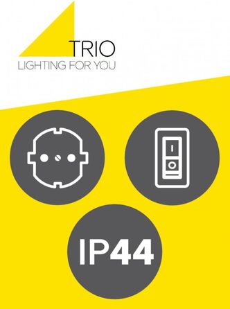 Trio Leuchten LED Bathroom Wall Light Piera 284074206, Chrome-colored plastic, includes 8 Watt LED, switch, socket, chrome