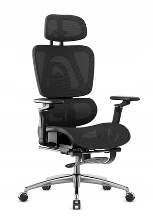 Ергономічне офісне крісло з підножкою MarkAdler Expert 7.9 Black, до 150 кг
