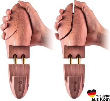 Blumtal TESTSIEGER Premium Shoe Stretcher Cedar Wood - Shoe Stretcher for Men and Women incl. Shoehorn - Shoe Expander ergonomic - Shoe Widener - Shoe Stretcher nurturing and odor-absorbing - Sizes 38-47