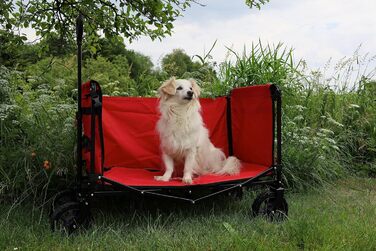 FROSAL Візок для собак Bruno, зелений, складний | Транспортний візок для тварин з легким доступом