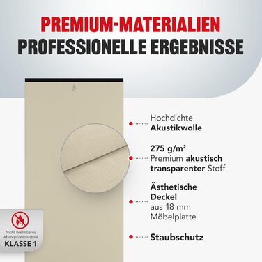 Кутова басова пастка Addictive Sound Bassfalle Ecke Premium, акустична панель для поглинання низьких частот (80-2000 Гц), антрацит, 100 см