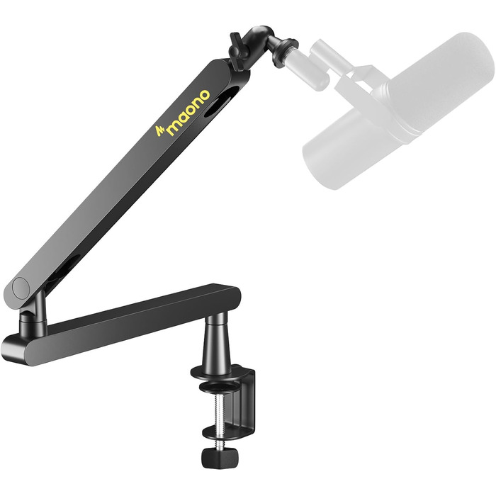 MAONO Тримач для мікрофона BA92 (Чорний) – низькопрофільний з кабелепроводом для чистого робочого місця