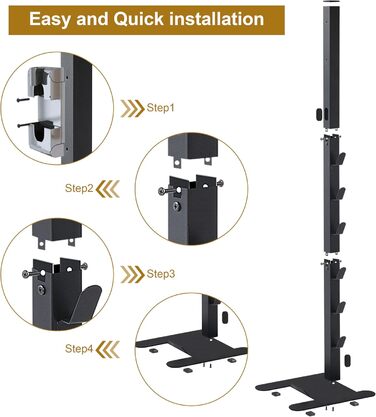 Підставка для пилососа OUTBROS, сумісна з Dyson V15, V12, V11, V10, V8, V7, V6, металева, чорна