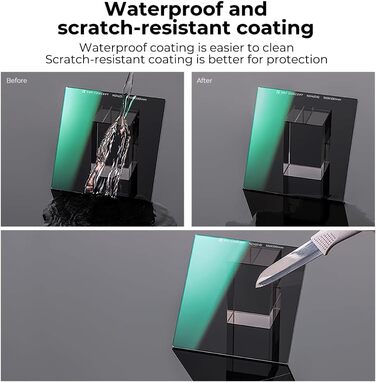 Набір фільтрів K&F Concept Nano-X: квадратний фільтр, адаптерні кільця (8 шт.), ND4