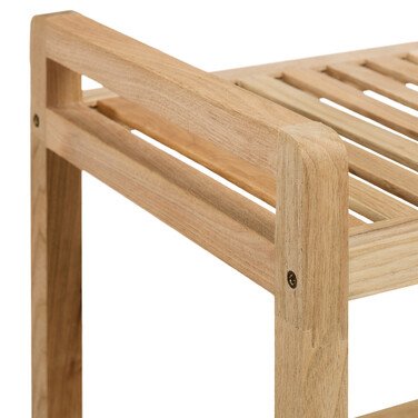 Relaxdays Wooden Bath Tray with Wheels