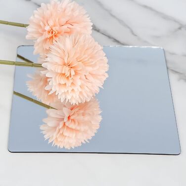 Дзеркала на клейкій основі, 20x20 см (10 шт.) з акрилової плівки, 2 мм - для ванної, вітальні, спальні, шафи