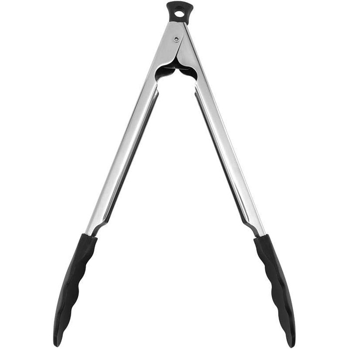 Farberware 5216358 Professional Stainless Steel Kitchen Tongs with Heat-Resistant Nylon, Locking, and Silicone Tips (Tongs with Silicone Tip, 27.9 cm)