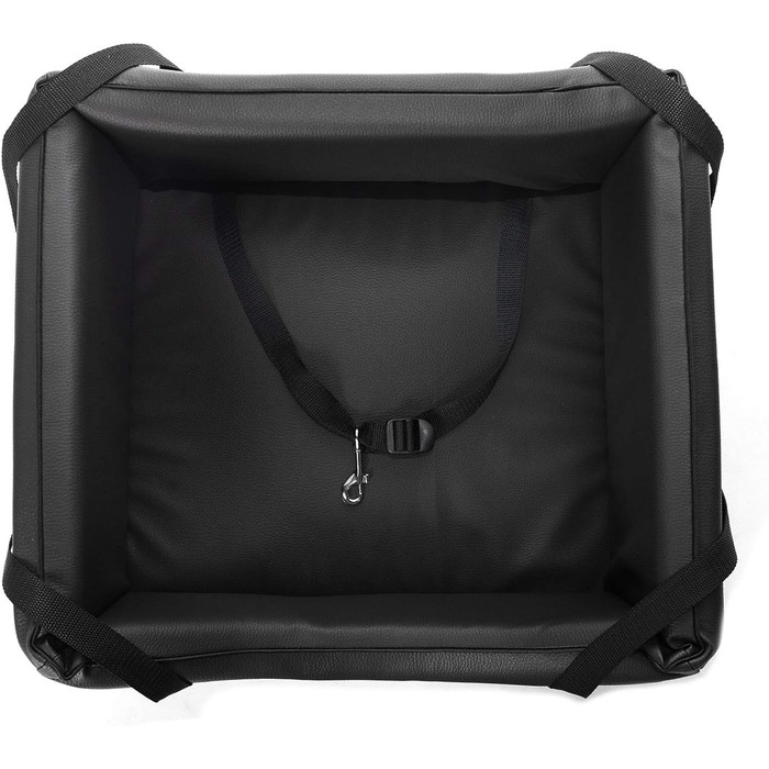 Автоматик для собак Mayaadi-Home: крісло-ліжко для собак з штучної шкіри, чорний, розмір M (50x45 см)