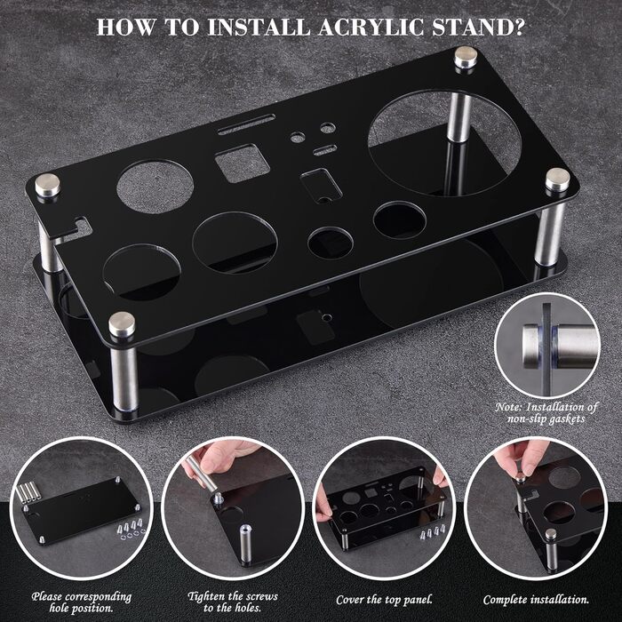 Набір для коктейлів Barkeeper: 15 предметів, нержавіюча сталь, акриловий стенд, професійний барний інвентар для приготування напоїв вдома та барі