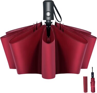 Зонт автоматичний Vicloon, 8 спиць, компактний, водовідштовхувальний, для подорожей та гольфу, темно-зелений