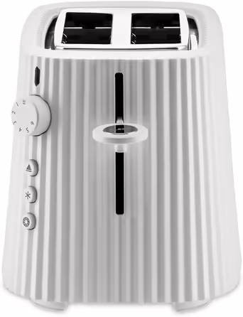 Тостер Alessi Plissé MDL08 W, 850 Вт, білий, 6 режимів, термопластик, європейська вилка, дизайнерський