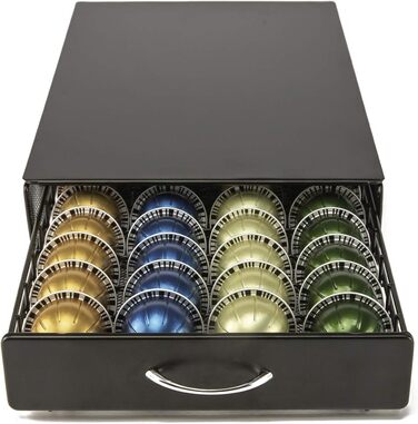 Тримач для капсул Vertuo Nespresso VertuoLine HiveNets - металевий органайзер, ящик для 40 капсул, чорний