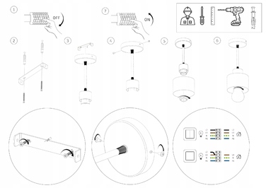 Підвісна лампа Elko-Lighting, чорно-золота, металева, 5xE27