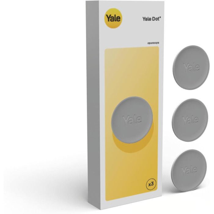 Розумний дверний замок Yale Dot, сріблястий, безключовий доступ через смартфон, віддалене (роз)блокування, сумісний з Yale Linus Smart Lock L2, керування через Yale Home App