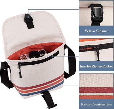 Чохол Fintie для камери Polaroid Now/Now+ Gen 2 I-Type, OneStep+/Onestep 2. Захисна сумка з парусини з регульованим ременем та внутрішньою кишенею, чорний колір