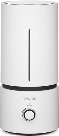 Ультразвуковий зволожувач повітря Raydrop 1.7L - тихий, для спальні та дитячої, для дитини та рослин, автоматичне відключення, білий