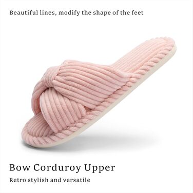 Тапочки жіночі Chantomoo з меморі-піни, для дому, спальні, ванної кімнати, відкриті пальці, з корду, антиковзаючі, зручні (37/38 EU, Рожевий)