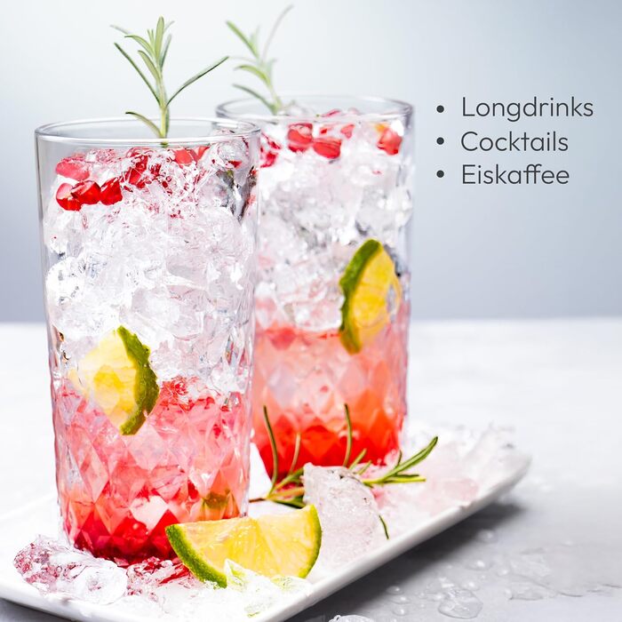 12-Piece Glass Set, 300ml Transparent Drinking Glasses, Water Glasses, Ribbed Glasses for Juice, Water, Party, Garden, Cocktail Glasses