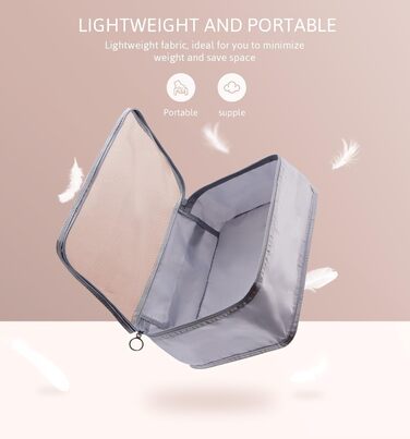 Органайзер для валізи Meowoo, набір 8 шт. (сірий): кубики для пакування, органайзери для подорожей та бізнесу