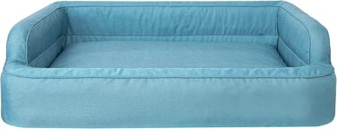 Dog bed, pet furniture, cat bed, removable cover, dog basket, dog cushion, dog lounger, sleeping places, dog sofa, XL: 96x62 cm (S: 78x47 cm, Blue)