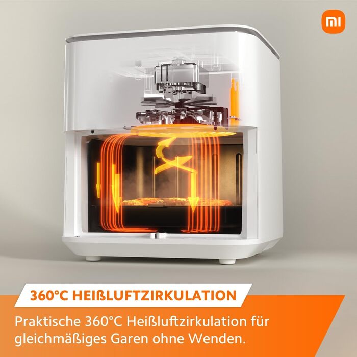 Фритюрниця повітряна Xiaomi Smart Air Fryer 6.5L, біла, смарт-керування