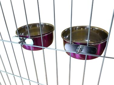 Миски для собак Ellie-Bo для фургонів, кліток або вольєрів, 1 пара (рожевий, 0.6L), маленькі