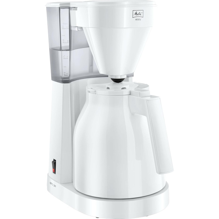 Кавомашина Melitta Easy знімний фільтр, для 10 чашок, термокана, білий