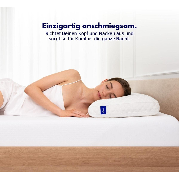 Ортопедична подушка для шиї sleepi® Comfort 70x40x13 см | Пам'ятний пінополіуретан | Оптимальна підтримка та розвантаження тиску