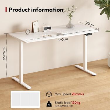 Регульований стіл Sanodesk 200x80 см з 2 моторами, електричний, з функцією пам'яті (чорний)
