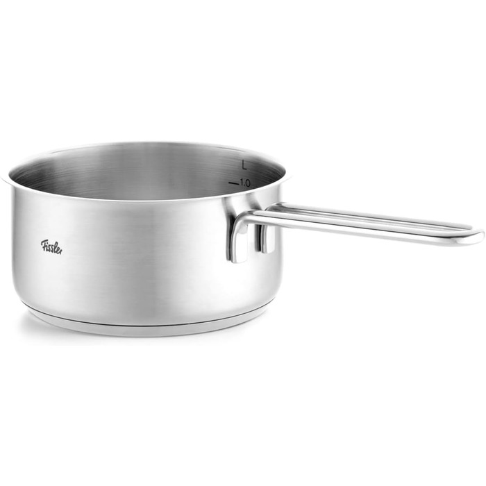 Каструля Fissler Pure Collection з нержавіючої сталі (Ø 16 см, 1,4 л) з кришкою, внутрішньою шкалою, для індукційних плит