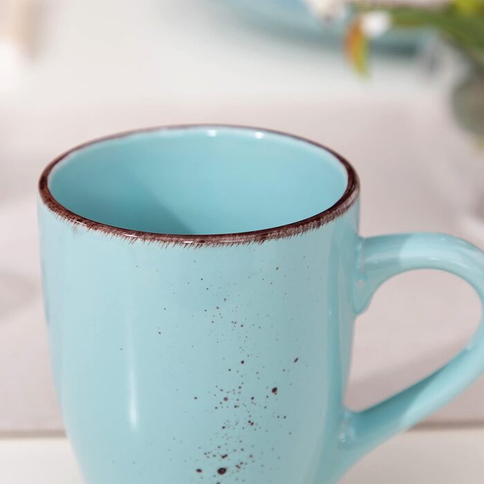 Набір посуду Vancasso Navia 16 предметів, кераміка, блакитний, вінтажний стиль