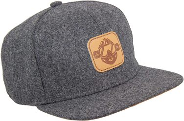 Кепка бейсболка Jumping Bird • Знімна кепка-снуд • Фетр, унісекс, темно-сірий