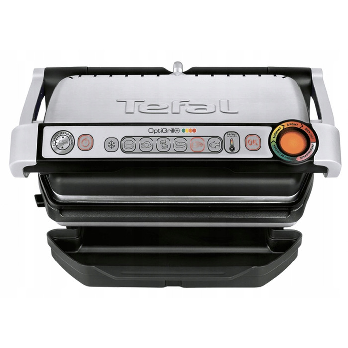 Електричний контактний гриль Tefal OptiGrill GC705D16, сріблястий/сірий, 2000 Вт