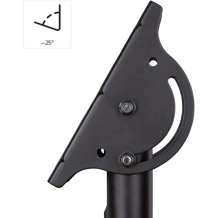 Hama TV Ceiling Mount - Adjustable, Tilting, Swivel, Foldable - Fits TVs 19-65 Inch - Black (Single)