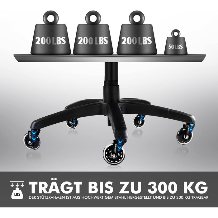 Ігровий крісло Dowinx з мікрофібри: дихаючий, ергономічний, з підніжкою, чорний