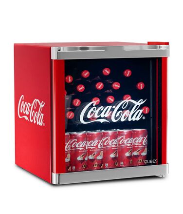 Міні-холодильник °CUBES Coca-Cola 48L з скляною дверцятами - для офісу, вечірок та геймінгу