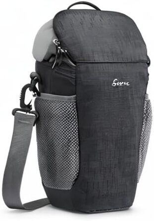 Водонепроникна сумка для камери S-ZONE для фотографів, сумісна з Nikon, Canon, Sony (чорна)