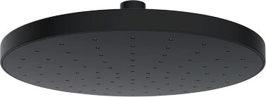 WENKO Rain Shower Head Automatic Cleaning - Anti-Limescale Universal Shower Head with Automatic Cleaning System, Plastic (ABS), 22.5 x 22.5 cm, Silver Glossy, 24000100 (Black)