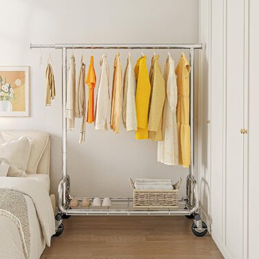 Стійка для одягу на колесах HOKEEPER, 136 кг, важка, висувна штанга для одягу S002S