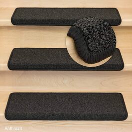 Комплект килимків для сходів Kettelservice-Metzker Rambo, 15 шт, півкруглі, антрацит