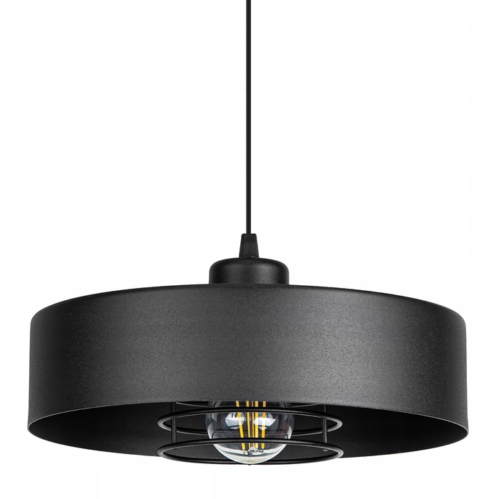 Підвісна лампа LEDLUX, чорна, металева, 1x E27, 80 см