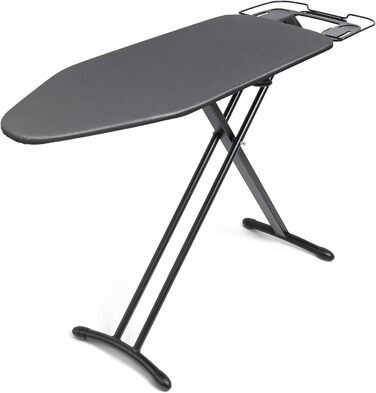 Гладильна дошка Duwee Extra Wide Deluxe з підставкою для праски, чорна, 117 x 43 см