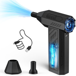 Електричний пилосос для повітря, 4-х ступінчастий, 110000 об/хв, USB-C, бездротовий міні-пилосос для ПК, ноутбука, електроніки, клавіатури, дивану, авто, WT009